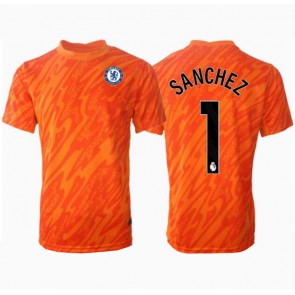 Chelsea Robert Sanchez #1 Brankářské Domácí Dres 2024-25 Krátký Rukáv